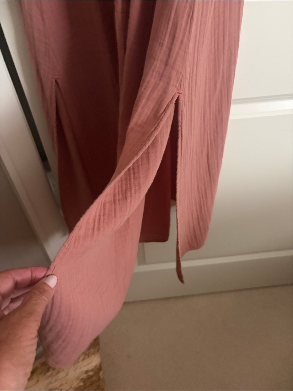 Xirena Sleeveless V-Neck Maxi Dress in Gauze Dusty Rose - Picture 5 of 6